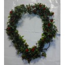 Ghirlanda con foglie con roselline cm.