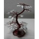 albero stile bonsai porta fortuna  con foglie argentate (artigianale)