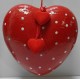 Addobbi set "2 CUORI  ROSSI  in cartapesta 1 CUORE plastica "  SAN VALENTINO