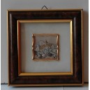 Cornice in legno con SERIGRAFIA PAESAGGIO di MONTAGNA a colori