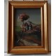 DIPINTO PAESAGGIO   (a colori  /Cornice in legno)