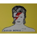  Adesivo  sagomato    "David BOWIE"  (19.50  X  20.0  cm. / anni '80 / VINTAGE)