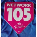 Adesivo  NETWORK  105 The Radio  Rosa (Vintage  cm. circa )