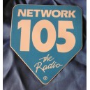 Adesivo  NETWORK  105 The Radio  Azzurro  sa (Vintage 11 X  10 cm. circa )