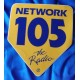 Adesivo  NETWORK  105 The Radio Giallo  (Vintage  cm. circa )