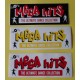 Adesivo  "MEGA HITS  The ultimate collection "  ( cm. / VINTAGE  / 3 pezzi)