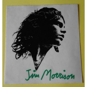 Adesivo  "Jim MORRISON"   (12.5 X  13.5  cm. / anni '80 / VINTAGE)
