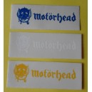 Adesivo  "logo MOTORHEAD "  ( 13,0  x 5,0cm. / VINTAGE  / 3 pezzi)