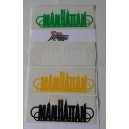 Adesivo  "logo   MANHATTAN "  (  cm. / VINTAGE  / 4 pezzi)