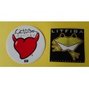 Adesivo LITFIBA  - Album  "SPIRITO" + "ELETTROMACUMBA" (Vintage  '90 - 2000/ 2 pezzi)