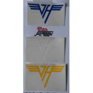 Adesivo gruppo "VAN HALEN"  (13.5  x 8.50  cm. / VINTAGE  / 3  pezzi)