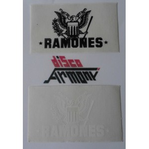 Adesivo   "RAMONES"  (Vintage / '80 /11,0 X 6,5  cm. circa  / 2 pz)
