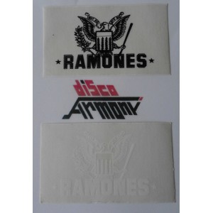 Adesivo   "RAMONES"  (Vintage / '80 /11,0 X 6,5  cm. circa  / 2 pz)