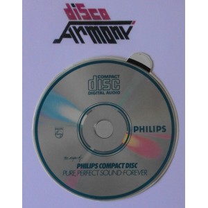 Adesivo promo  "PHILIPS Compact disc"    (Vintage / diametro 12  cm. circa)