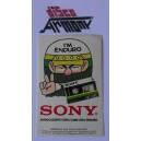 Adesivo "SONY Audiocassette I'M ENDURO" (vintage / cm. circa)