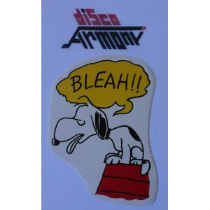 Adesivo  "SNOOPY  - BLEAH !!" (Vintage /  11,5 X 8.0 cm. circa)