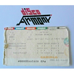 MILAN  - REAL MADRID   18/10/89  Biglietto  partita  (vintage)