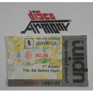 JUVENTUS   -   MILAN    1991  / 92    Biglietto partita    (15/09/1991)