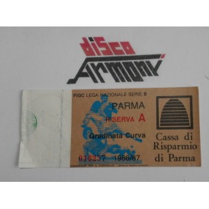 PARMA Riserva A  -  Gradinata Curva   1986/87   Serie B  Biglietto  partita    