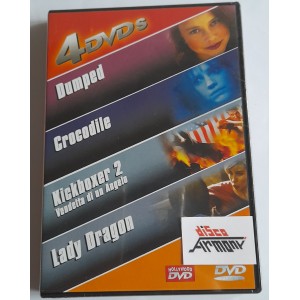 4  DVD'S  - DUMPED - CROCODILE - KICKBOXER 2 - LADY DRAGON  (Hollywood DVD / 2003)