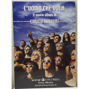 Enrico RUGGERI   L'uomo che vola   (Cartonato promo  67,0 X 48 cm.)