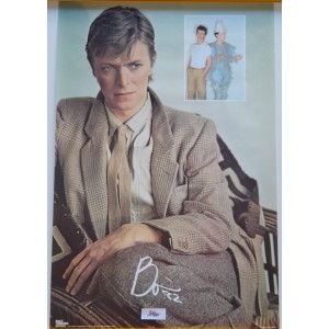 David BOWIE  - con autografo  stampato  / Nuovo   93 X 62 cm. c.a.