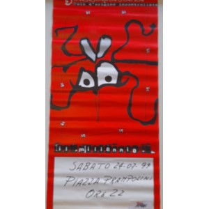 BASSAPADANA Il  millennio  - Locandina promo  concerto    33,0 X 70,0  cm. c.a.