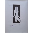 RINO FERRARI  Tecnica mista / quadro donna    (64,0   X  44,0  cm. circa)
