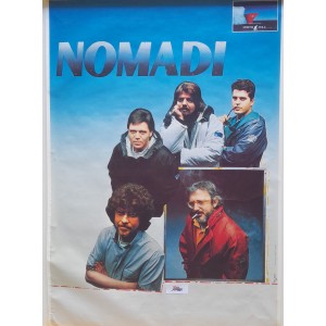 NOMADI  -  manifesto promo concerto del 1987  /  nuovo  /  100,0 X 70,0  cm.