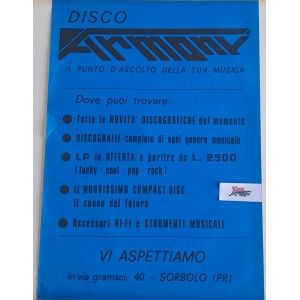 DISCO ARMONY - locandina nuova - 50,0 X 35,0 cm. c.a.