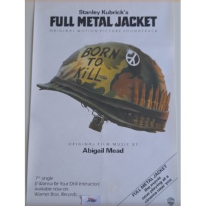 FULL METAL JACKET  O.S.T.  -  Poster  promo originale  1987  Nuovo   76 X 51 cm.