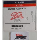 POOH -  VIVA  Tourn&egrave;e  Italiana -  Biglietto concerto   Palasport  PARMA   '79