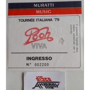 POOH -  VIVA  Tourn&egrave;e  Italiana -  Biglietto concerto   Palasport     '79
