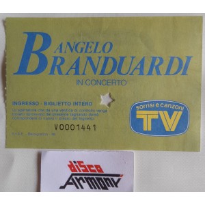 Angelo  BRANDUARDI  -   Tour -  Biglietto concerto     PARMA   '80