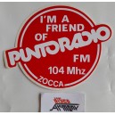 PUNTO RADIO  Fm - Zocca  -  Adesivo promo  VINTAGE originale  da collezione
