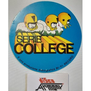 SERIE  COLLEGE -  Adesivo  nuovo  originale da collezione  diametro  9,5