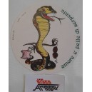 AMORE E' PELLE  DI SERPENTE  -  Adesivo  nuovo  originale da collezione del '76
