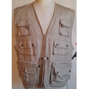 Gilet  uomo   tg XXL  Usato  (colore sabbia )- beige  / come nuovo - 10 tasche