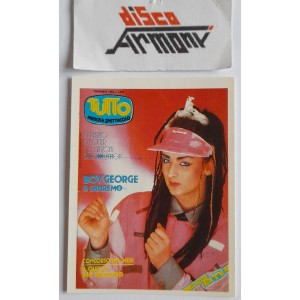 BOY  GEORGE   a   SANREMO   Figurina  N. 42  allegato rivista  "TUTTO"   nuova