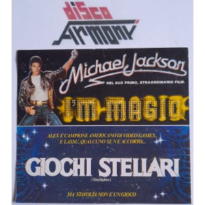 Adesivo " MICHAEL JACKSON  -  I'M Magic  / GIOCHI STELLARI  " (Nuovo 13,5 X 12 )