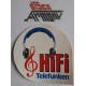 HIFI TELEFUNKEN  -  Adesivo  USATO  di recupero    /    10,0 cm.   come da  foto