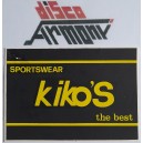 KIKOS Sportswear  The Best - Adesivo VINTAGE - anni  '80   10,0 X  7,0 cm.