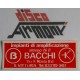 BACCHI impianti  amplificazione  S. VITTORIA  R.E.  Adesivo  NUOVO  8,5X 3,0  cm