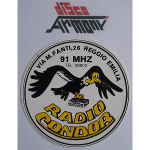 RADIO CONDOR   REGGIO   EMILIA -  Adesivo vintage  collezione    NUOVO  12,0  cm