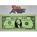 DOLLAR-CLUB   -  Adesivo  Discoteca - M. di Massa   -  NUOVO  14,5  X 6,5  cm.