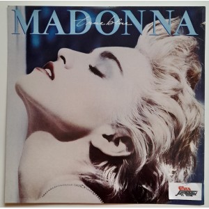MADONNA  -   promo album  TRUE BLUE   / Cartoncino  sottile  da  banco -  1986