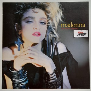 MADONNA    promo album  THE FIRST ALBUM  Cartoncino  sottile  da  banco -  1985