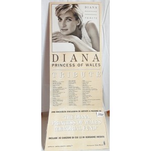 LADY DIANA  Princess  of Wales  Tribute  Cartello  bifacciale promo album  1997