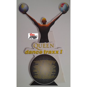 QUEEN dance traxx I  -  Cartello sagomato da banco  promo album  -  1996 - Nuovo