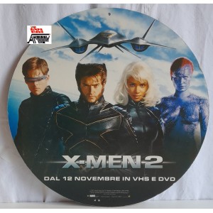 X-MEN 2   -  Cartello bifacciale   promo  film  VHS -  DVD / 2003 -  USATO